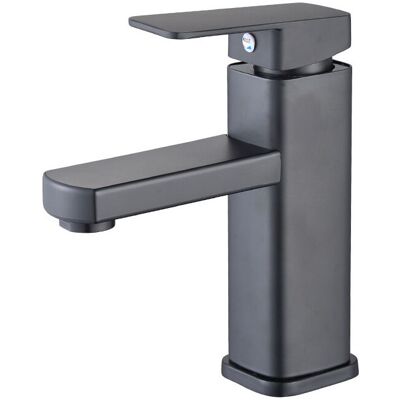 PELTOR Mitigeur De Lavabo À Encastrer Sous Plan En Acier Inoxydable 304 Laqué Noir, Mitigeur Carré Monotrou Pour Eau Chaude Et Froide, Version Hôtelière + Flexible De 60 Cm - Publicité PELTOR Mitigeur De Lavabo À Encastrer Sous Plan En Acier Inoxydable 304 Laqué Noir, Mitigeur Carré Monotrou Pour Eau Chaude Et Froide, Version Hôtelière + Flexible De 60 Cm - Publicité