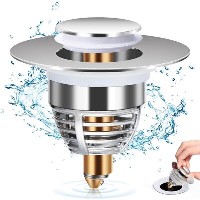 Vision Bonde Lavabo Universel, Bouchon De Vidange Amélioré, Pull Type Bonde Evier, Accélère Le Drainage Sans Colmatage, Pour Baignoire, Cuisine, Lavabo (orifice De Vidange 32-42 Mm) - Publicité Vision Bonde Lavabo Universel, Bouchon De Vidange Amélioré, Pull Type Bonde Evier, Accélère Le Drainage Sans Colmatage, Pour Baignoire, Cuisine, Lavabo (orifice De Vidange 32-42 Mm) - Publicité