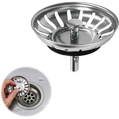 Generic Bouchon D'Évier De Cuisine, Filtre D'Évier De Cuisine, Bouchon D'Évier Universel En Acier Inoxydable, Anti-obstruction Et Anti-débordement (80 Mm) - Publicité Generic Bouchon D'Évier De Cuisine, Filtre D'Évier De Cuisine, Bouchon D'Évier Universel En Acier Inoxydable, Anti-obstruction Et Anti-débordement (80 Mm) - Publicité