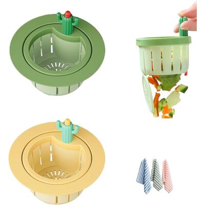 GRASSLIN Lot De 2 Filtre Évier, Design Cactus, Bouton Poussoir, Maille Fine, Cuisine Salle De Bain - Publicité GRASSLIN Lot De 2 Filtre Évier, Design Cactus, Bouton Poussoir, Maille Fine, Cuisine Salle De Bain - Publicité