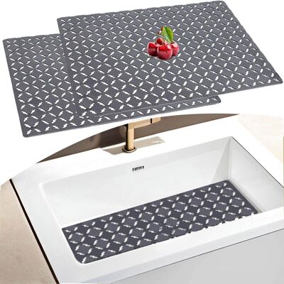 GRASSLIN Lot De 2 Tapis Évier 30x40 Cm Découpable Pvc Protection Drainage Rapide Cuisine - Publicité GRASSLIN Lot De 2 Tapis Évier 30x40 Cm Découpable Pvc Protection Drainage Rapide Cuisine - Publicité