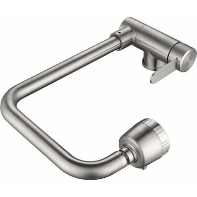 ACKERMAN Robinet De Cuisine Pliable Sjqka, Robinet De Cuisine Pliable Pour Montage Sous Fenêtre Avec 2 Jets, Robinet D'Évier Pivotant À 360° En Acier Inoxydable 304 (nickel Brossé) - Publicité ACKERMAN Robinet De Cuisine Pliable Sjqka, Robinet De Cuisine Pliable Pour Montage Sous Fenêtre Avec 2 Jets, Robinet D'Évier Pivotant À 360° En Acier Inoxydable 304 (nickel Brossé) - Publicité