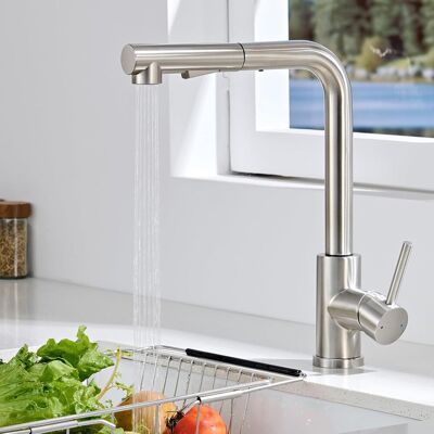 OEM Robinet Cuisine Noir, Mitigeur Cuisine Avec Douchette Extractible 2 Modes De Réglage, Robinetterie Evier Escamotable Pivotant À 360° En Acier Inoxydable 304, Froid & Chaud Disponible - Publicité OEM Robinet Cuisine Noir, Mitigeur Cuisine Avec Douchette Extractible 2 Modes De Réglage, Robinetterie Evier Escamotable Pivotant À 360° En Acier Inoxydable 304, Froid & Chaud Disponible - Publicité