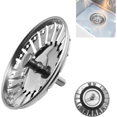 Generic 82 Mm Bouchon Evier Cuisine Avec Goupille Réglable En Acier Inoxydable, Panier Pour Bouchon D'Évier, Filtre Evier Universel - Publicité Generic 82 Mm Bouchon Evier Cuisine Avec Goupille Réglable En Acier Inoxydable, Panier Pour Bouchon D'Évier, Filtre Evier Universel - Publicité