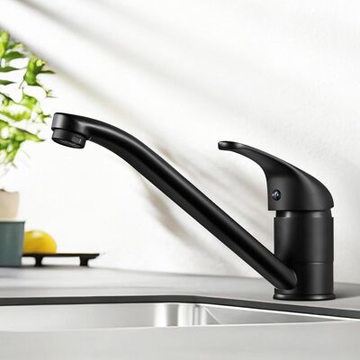 OEM Robinet Cuisine Noir Monocommande, Mitigeur Cuisine Orientable À 360°, Robinets D'Évier De Cuisine, Commande De Chaud Et De Froid, Aciers Inoxydables - Publicité OEM Robinet Cuisine Noir Monocommande, Mitigeur Cuisine Orientable À 360°, Robinets D'Évier De Cuisine, Commande De Chaud Et De Froid, Aciers Inoxydables - Publicité