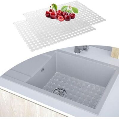 URSUS Tapis Évier Cuisine, Lot De 2 Tapis D'Évier Découpable, Antidérapant Évier Protecteur Pad, Tapis De Protection D'Évier En Acier Inoxydable/céramiqu, Tapis Évier Décoratif, Drainage Rapide, 30 X 40 Cm - Publicité URSUS Tapis Évier Cuisine, Lot De 2 Tapis D'Évier Découpable, Antidérapant Évier Protecteur Pad, Tapis De Protection D'Évier En Acier Inoxydable/céramiqu, Tapis Évier Décoratif, Drainage Rapide, 30 X 40 Cm - Publicité