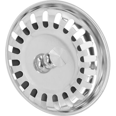 HEAT Panier De Crépine D'Évier De Cuisine En Acier Inoxydable Avec Bouchon De Fond Pour Bonde Standard De 79 Mm De Diamètre Extérieur. Publicité HEAT Panier De Crépine D'Évier De Cuisine En Acier Inoxydable Avec Bouchon De Fond Pour Bonde Standard De 79 Mm De Diamètre Extérieur. Publicité