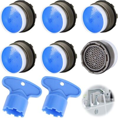 Melissa Aérateur De Robinet 6 Pièces M18.5, Aérateur De Robinet Abrasif À Économie D'Eau Avec 2 Clés De Robinet Pour Robinets D'Évier De Salle De Bain Et De Cuisine - Publicité Melissa Aérateur De Robinet 6 Pièces M18.5, Aérateur De Robinet Abrasif À Économie D'Eau Avec 2 Clés De Robinet Pour Robinets D'Évier De Salle De Bain Et De Cuisine - Publicité