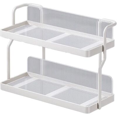 MOXIE Organisateur De Comptoir 2 Niveaux En Acier Carbone Pour Cuisine, Étagère À Épices Multifonctionnelle Pour Chambre, Salle De Bains, Placard, Sous L'Évier, Couleur Blanc Crème - Publicité MOXIE Organisateur De Comptoir 2 Niveaux En Acier Carbone Pour Cuisine, Étagère À Épices Multifonctionnelle Pour Chambre, Salle De Bains, Placard, Sous L'Évier, Couleur Blanc Crème - Publicité