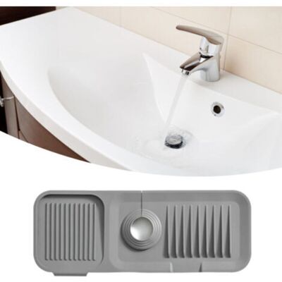 URSUS Tapis De Robinet En Silicone Pour Évier, Accessoire Sûr, Propre Et Inodore Pour Cuisine Et Salle De Bain, Gris Foncé - Publicité URSUS Tapis De Robinet En Silicone Pour Évier, Accessoire Sûr, Propre Et Inodore Pour Cuisine Et Salle De Bain, Gris Foncé - Publicité