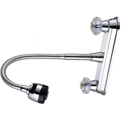 HEAT Robinet D'Évier De Cuisine Avec Douchette Extractible, Eau Chaude Et Froide, En Acier Inoxydable Brossé. Publicité HEAT Robinet D'Évier De Cuisine Avec Douchette Extractible, Eau Chaude Et Froide, En Acier Inoxydable Brossé. Publicité