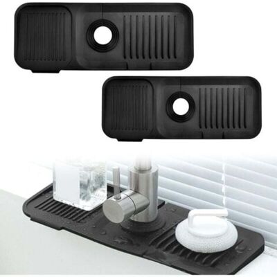 ABYSSE 2pcs Tapis De Robinet En Silicone Tapis De Séchage Robinet Tampons De Drainage En Silicone Tapis D'Evier En Silicone Plateau Anti-gouttes En Silicone Tapis De Robinet En Silicone Pour Évier 371 - Publicité ABYSSE 2pcs Tapis De Robinet En Silicone Tapis De Séchage Robinet Tampons De Drainage En Silicone Tapis D'Evier En Silicone Plateau Anti-gouttes En Silicone Tapis De Robinet En Silicone Pour Évier 371 - Publicité