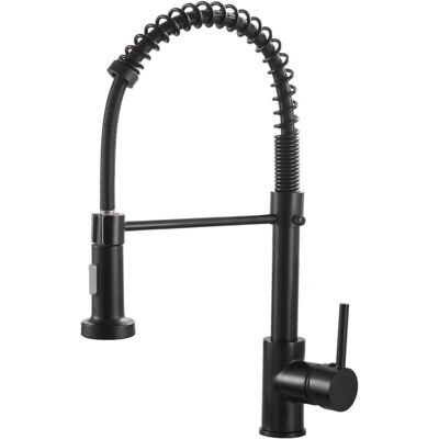 OEM Robinet De Cuisine Ressort À Poignée Unique Laiton Avec Douchette Extractible Mitigeur D'Évier De Cuisine (noir) - Publicité OEM Robinet De Cuisine Ressort À Poignée Unique Laiton Avec Douchette Extractible Mitigeur D'Évier De Cuisine (noir) - Publicité