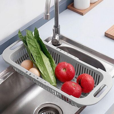 Vision Passoire Extensible Pour Évier De Cuisine, Panier De Vidange Pour Fruits Et Légumes, Passoire Réglable (gris) - Publicité Vision Passoire Extensible Pour Évier De Cuisine, Panier De Vidange Pour Fruits Et Légumes, Passoire Réglable (gris) - Publicité