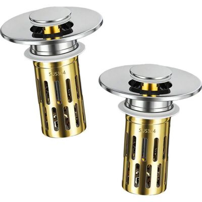 Vision Bouchon De Baignoire Universel En 2 Pièces, Ondulé 28-32 Mm, Avec Filtre En Acier Inoxydable 304, Bouchon D'Évier Escamotable, Pour Baignoire, Cuisine - Publicité Vision Bouchon De Baignoire Universel En 2 Pièces, Ondulé 28-32 Mm, Avec Filtre En Acier Inoxydable 304, Bouchon D'Évier Escamotable, Pour Baignoire, Cuisine - Publicité