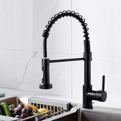 MOXIE Sjlerst Robinet Cuisine Avec Douchette Pivotant À 360°, Robinet Cuisine À Ressort 2 Modes De Pulvérisation Avec Tuyaux Mitigeur Monocommande Evier Froide Et Chaud Disponible (noir) - Publicité MOXIE Sjlerst Robinet Cuisine Avec Douchette Pivotant À 360°, Robinet Cuisine À Ressort 2 Modes De Pulvérisation Avec Tuyaux Mitigeur Monocommande Evier Froide Et Chaud Disponible (noir) - Publicité