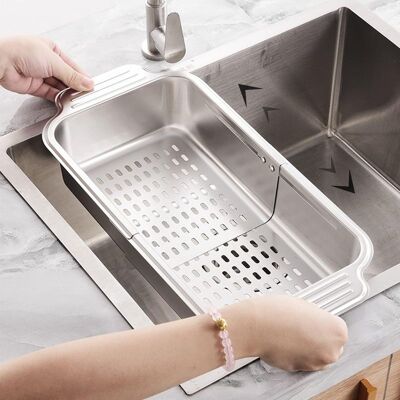 Vision Panier À Passoire Rétractable En Acier Inoxydable Pour Évier De Cuisine - Lavez Les Légumes Et Les Fruits, Égouttez Les Pâtes Et Séchez La Vaisselle, Extensible (argent) - Publicité Vision Panier À Passoire Rétractable En Acier Inoxydable Pour Évier De Cuisine - Lavez Les Légumes Et Les Fruits, Égouttez Les Pâtes Et Séchez La Vaisselle, Extensible (argent) - Publicité