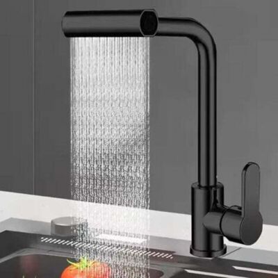 OEM Robinet De Cuisine Extensible À Cascade, Mitigeur Rotatif À 360°, Douchette Extractible, 4 Modes De Jet, Eau Chaude Et Froide (noir) - Publicité OEM Robinet De Cuisine Extensible À Cascade, Mitigeur Rotatif À 360°, Douchette Extractible, 4 Modes De Jet, Eau Chaude Et Froide (noir) - Publicité