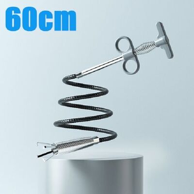 Zanussi Tuyau D'Égout Gris En Forme De Serpent, 60 Cm, Drague À Ressort À Quatre Griffes, Outil De Dragage, Cuisine, Salle De Bains, Drainage D'Évier - Publicité Zanussi Tuyau D'Égout Gris En Forme De Serpent, 60 Cm, Drague À Ressort À Quatre Griffes, Outil De Dragage, Cuisine, Salle De Bains, Drainage D'Évier - Publicité