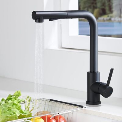 OEM Robinet Cuisine Noir, Mitigeur Cuisine Avec Douchette Extractible 2 Modes De Réglage, Robinetterie Evier Escamotable Pivotant À 360° En Acier Inoxydable 304, Froid & Chaud Disponible - Publicité OEM Robinet Cuisine Noir, Mitigeur Cuisine Avec Douchette Extractible 2 Modes De Réglage, Robinetterie Evier Escamotable Pivotant À 360° En Acier Inoxydable 304, Froid & Chaud Disponible - Publicité