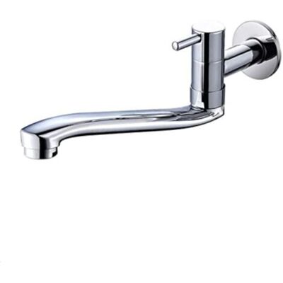 ABYSSE Robinet D'Évier À Eau Froide À Fixation Murale, Robinet En Laiton À Poignée Unique Pour Évier De Cuisine Jardin Extérieur Avec Tube En Acier Inoxydable, Chromé, 22,9 Cm - Publicité ABYSSE Robinet D'Évier À Eau Froide À Fixation Murale, Robinet En Laiton À Poignée Unique Pour Évier De Cuisine Jardin Extérieur Avec Tube En Acier Inoxydable, Chromé, 22,9 Cm - Publicité