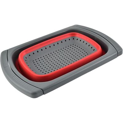 GRASSLIN 1 Passoire Pliable Avec Poignées Extensibles, Cadre Renforcé En Silicone, Pour Évier De Cuisine Et Préparation Alimentaire - Publicité GRASSLIN 1 Passoire Pliable Avec Poignées Extensibles, Cadre Renforcé En Silicone, Pour Évier De Cuisine Et Préparation Alimentaire - Publicité