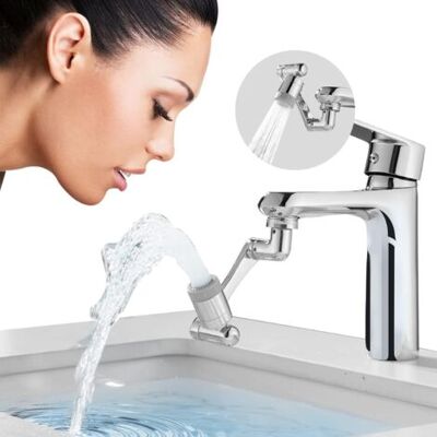 ABYSSE Autres Accessoires De Robinetterie,rallonge De Robinet Pivotant À 1080° - Aérateur D'Eau Universel Pour Évier - 2 Modes - Pour Cuisine, Salle De Bain - Angle De Rotation À 360° - Bras Robotique Multif - Publicité ABYSSE Autres Accessoires De Robinetterie,rallonge De Robinet Pivotant À 1080° - Aérateur D'Eau Universel Pour Évier - 2 Modes - Pour Cuisine, Salle De Bain - Angle De Rotation À 360° - Bras Robotique Multif - Publicité