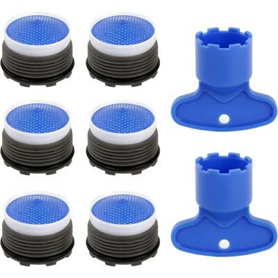 Melissa 6pcs Aérateurs De Robinet,mousseur Robinet M21.5, Économiseurs D'Eau Bubbler Pour Mitigeur D'Evier De Cuisine Et De Lavabo De Salle De Bain - Publicité Melissa 6pcs Aérateurs De Robinet,mousseur Robinet M21.5, Économiseurs D'Eau Bubbler Pour Mitigeur D'Evier De Cuisine Et De Lavabo De Salle De Bain - Publicité