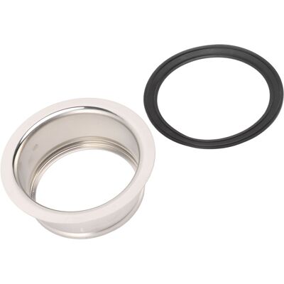 HEAT Bride D'Évier De Cuisine Rallongée En Acier Inoxydable Pour Évier Profond Avec Joint Pour Broyeurs À Déchets À 3 Boulons Et Trou D'Évacuation. Publicité HEAT Bride D'Évier De Cuisine Rallongée En Acier Inoxydable Pour Évier Profond Avec Joint Pour Broyeurs À Déchets À 3 Boulons Et Trou D'Évacuation. Publicité