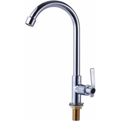 Vision Robinet D'Évier D'Eau Froide Mitigeur Un Trou À Arc Élevé Robinet De Barre En Acier Inoxydable À Montage Sur Pont Pour Cuisine-jardin Camping-car En Plein Air Installation Facile Chrome - Publicité Vision Robinet D'Évier D'Eau Froide Mitigeur Un Trou À Arc Élevé Robinet De Barre En Acier Inoxydable À Montage Sur Pont Pour Cuisine-jardin Camping-car En Plein Air Installation Facile Chrome - Publicité