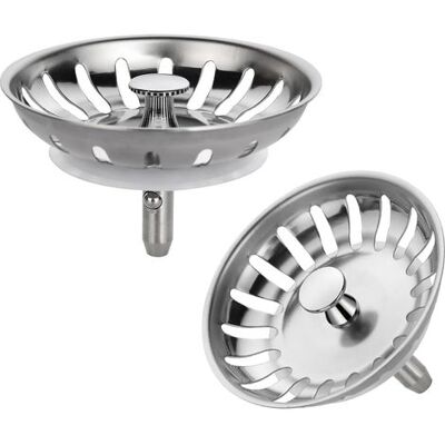 Zanussi Boed Bouchon Evier Cuisine 2pcs, Filtre Evier Cuisine 82mm Tige À Bille, Bonde Evier Acier Inoxydable Avec Joint En Silicone (diamètre: 82mm) - Publicité Zanussi Boed Bouchon Evier Cuisine 2pcs, Filtre Evier Cuisine 82mm Tige À Bille, Bonde Evier Acier Inoxydable Avec Joint En Silicone (diamètre: 82mm) - Publicité