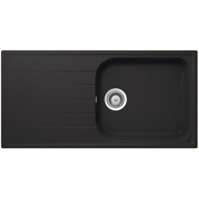 Schock – Évier Granit Noir 100x50 Cm – 1 Bac Réversible Avec Égouttoir – Vidage Manuel Inclus – Pour Meuble Sous Évier 60 Cm Minimum - Publicité Schock – Évier Granit Noir 100x50 Cm – 1 Bac Réversible Avec Égouttoir – Vidage Manuel Inclus – Pour Meuble Sous Évier 60 Cm Minimum - Publicité