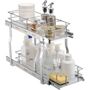 VEVOR Rangement sous Evier a 2 Niveaux 216x533x381 mm, Etagere