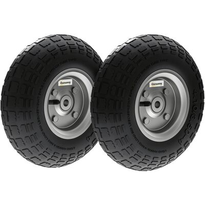 OEM Lot De 2 Pneus Pneumatiques De Remplacement Alésage De 16mm Pour Chariot De Jardin. Brouette Et Diable - Publicité OEM Lot De 2 Pneus Pneumatiques De Remplacement Alésage De 16mm Pour Chariot De Jardin. Brouette Et Diable - Publicité