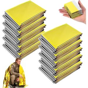 LARGEIGHT Lot De 10 Couvertures De Sauvetage, 210 X 130 Cm Doréargenté Couverture De Survie, Couverture Survie Réutilisable, Couverture De Survie Reutilisable, Couverture D'Urgence - Publicité LARGEIGHT Lot De 10 Couvertures De Sauvetage, 210 X 130 Cm Doréargenté Couverture De Survie, Couverture Survie Réutilisable, Couverture De Survie Reutilisable, Couverture D'Urgence - Publicité