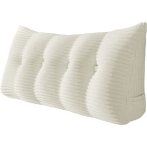 Vercart - Coussin De Lecture, Oreiller Traversin Soutien Dorsal, Triangulaire Coussin À Coins, Gros Coussin Canapé, Coussin Tête De Lit Dossier, Coussin De Repos Cale Dos En Velours Côtelé Blanc 120cm - Publicité Vercart - Coussin De Lecture, Oreiller Traversin Soutien Dorsal, Triangulaire Coussin À Coins, Gros Coussin Canapé, Coussin Tête De Lit Dossier, Coussin De Repos Cale Dos En Velours Côtelé Blanc 120cm - Publicité