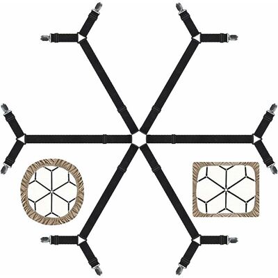 FOGSHIELD Attaches Pour Draps - Sangles Élastiques Réglables Pour Draps De Lit Pour Lit Double, Queen, King Twin, Clips De Drap Croisés À 6 Voies, Bande De Bretelles, Matelas Ronds Et Carrés Ajustés, Cadeau Pou - Publicité FOGSHIELD Attaches Pour Draps - Sangles Élastiques Réglables Pour Draps De Lit Pour Lit Double, Queen, King Twin, Clips De Drap Croisés À 6 Voies, Bande De Bretelles, Matelas Ronds Et Carrés Ajustés, Cadeau Pou - Publicité
