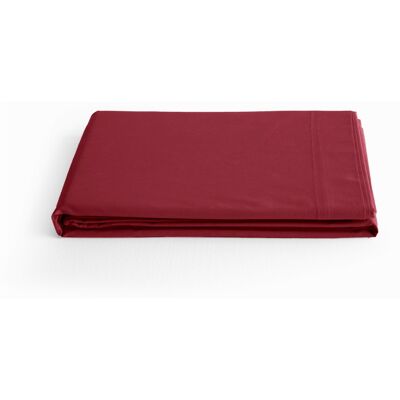 Drap Plat Percale Pur Coton Peigné Longues Fibres 80 Fils/cm² Vent Du Sud - Carmin - 270 X 300 Cm Pour Lit King Size - Carmin - - Publicité Drap Plat Percale Pur Coton Peigné Longues Fibres 80 Fils/cm² Vent Du Sud - Carmin - 270 X 300 Cm Pour Lit King Size - Carmin - - Publicité