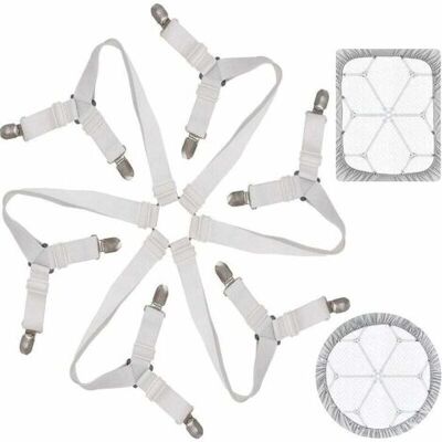 OEM Tendeur Drap Housse Lit Drap Réglable Attache Drap Housse Élastique 3 Voies 6 Côtés Feuilles De Literie Bretelles Drap De Lit Attaches Pour Draps De Lit Coussin De Canapé Matelas Blanc - Publicité OEM Tendeur Drap Housse Lit Drap Réglable Attache Drap Housse Élastique 3 Voies 6 Côtés Feuilles De Literie Bretelles Drap De Lit Attaches Pour Draps De Lit Coussin De Canapé Matelas Blanc - Publicité
