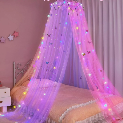 BELENARS Ensemble Tenture Lit Enfant 3en1 (led+ Moustiquaire/couvre-lit) Motif Fée Étoiles/papillons - Décoration Chambre 850cm-couleur. Publicité BELENARS Ensemble Tenture Lit Enfant 3en1 (led+ Moustiquaire/couvre-lit) Motif Fée Étoiles/papillons - Décoration Chambre 850cm-couleur. Publicité