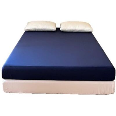 SANS MARQUE Drap Housse 180x200 Coton Bonnet 30 Cm Matelas Épais Confort, Respirabilité, Entretien Facile – Bleu Marine - Publicité SANS MARQUE Drap Housse 180x200 Coton Bonnet 30 Cm Matelas Épais Confort, Respirabilité, Entretien Facile – Bleu Marine - Publicité