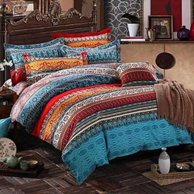OEM Housse De Couette 220x240cm – 2 Taies D'Oreiller 65x65cm – 100% Microfibre Hypoallergénique – Design Bohème Coloré - Publicité OEM Housse De Couette 220x240cm – 2 Taies D'Oreiller 65x65cm – 100% Microfibre Hypoallergénique – Design Bohème Coloré - Publicité