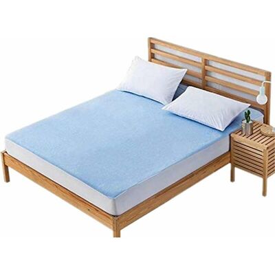 SANS MARQUE Drap Housse En Coton 90×200 Protection (taie D'Oreiller Non Incluse) Bleu - Publicité SANS MARQUE Drap Housse En Coton 90×200 Protection (taie D'Oreiller Non Incluse) Bleu - Publicité