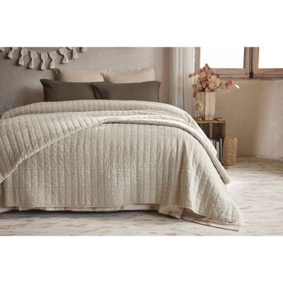 Couvre Lit 240 X 260 Cm "zelie" Coton Jacquard L'Effet Papillon - Sable - - Sable - 240 X 260 Cm - Publicité Couvre Lit 240 X 260 Cm "zelie" Coton Jacquard L'Effet Papillon - Sable - - Sable - 240 X 260 Cm - Publicité