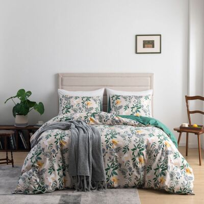 OEM Housse De Couette 200x230 Motif Feuilles Beige Vert Botanique Floral Microfibre Parure De Lit Fermeture Éclair - Parure De Lit Adulte Réversible Avec 2 Taies D'Oreiller 50x75 Cm - Publicité OEM Housse De Couette 200x230 Motif Feuilles Beige Vert Botanique Floral Microfibre Parure De Lit Fermeture Éclair - Parure De Lit Adulte Réversible Avec 2 Taies D'Oreiller 50x75 Cm - Publicité
