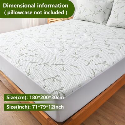 MCBOSON Protège-matelas Respirant En Fibre De Bambou Imperméable, Tissu Jacquard, Hypoallergénique, Lavable En Machine, 180 X 200 X 30 Cm - Publicité MCBOSON Protège-matelas Respirant En Fibre De Bambou Imperméable, Tissu Jacquard, Hypoallergénique, Lavable En Machine, 180 X 200 X 30 Cm - Publicité
