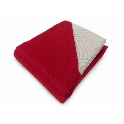 TEX FAMILY Art Couvre-lit Matelassé Bicolore En Microfibre Manopesca Printemps Été Cm. 250x250 Bordeaux - Publicité TEX FAMILY Art Couvre-lit Matelassé Bicolore En Microfibre Manopesca Printemps Été Cm. 250x250 Bordeaux - Publicité