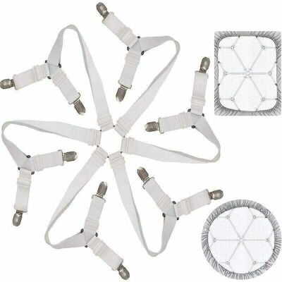 OEM Tendeur Drap Housse Lit Drap Réglable Attache Drap Housse Élastique 3 Voies 6 Côtés Feuilles De Literie Bretelles Drap De Lit Attaches Pour Draps De Lit Coussin De Canapé Matelas Blanc - Publicité OEM Tendeur Drap Housse Lit Drap Réglable Attache Drap Housse Élastique 3 Voies 6 Côtés Feuilles De Literie Bretelles Drap De Lit Attaches Pour Draps De Lit Coussin De Canapé Matelas Blanc - Publicité