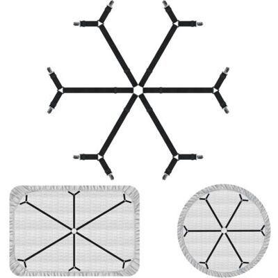 OEM Royaluxe-attaches De Drap De Lit Croisées Élastiques Améliorées, Sangles De Support De Drap De Lit Réglables En Croix À 6 Directions, Clips De Drap-housse Pour Matelas Double, Queen, King (noir) - Publicité OEM Royaluxe-attaches De Drap De Lit Croisées Élastiques Améliorées, Sangles De Support De Drap De Lit Réglables En Croix À 6 Directions, Clips De Drap-housse Pour Matelas Double, Queen, King (noir) - Publicité