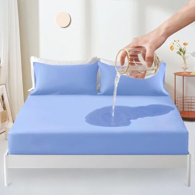 OEM Protège-matelas Imperméable 120x200cm, Housse De Matelas Respirante Haut De Gamme, Protège-matelas Anti-bruit, Drap-housse Imperméable - Bleu - Publicité OEM Protège-matelas Imperméable 120x200cm, Housse De Matelas Respirante Haut De Gamme, Protège-matelas Anti-bruit, Drap-housse Imperméable - Bleu - Publicité
